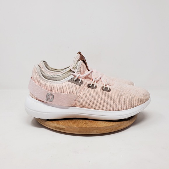 Footjoy Golf Shoes Womens 9 M Flex‎ Coastal Pink Lace Up Sneaker Spikeless - Picture 6 of 12